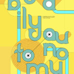 Looping interconnected teal text reads ‘Bodily Autonomy’ against a yellow background