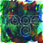 “rage” spelled out in geometric lettering on a watercolor background